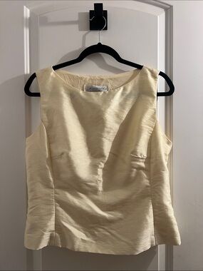 Jessica Cream Satin-Look Sleeveless Camisole